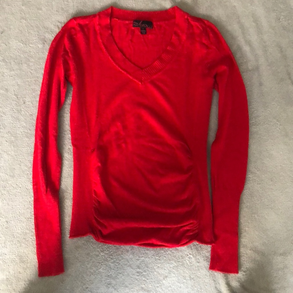 Takeout - Red v neck sweater